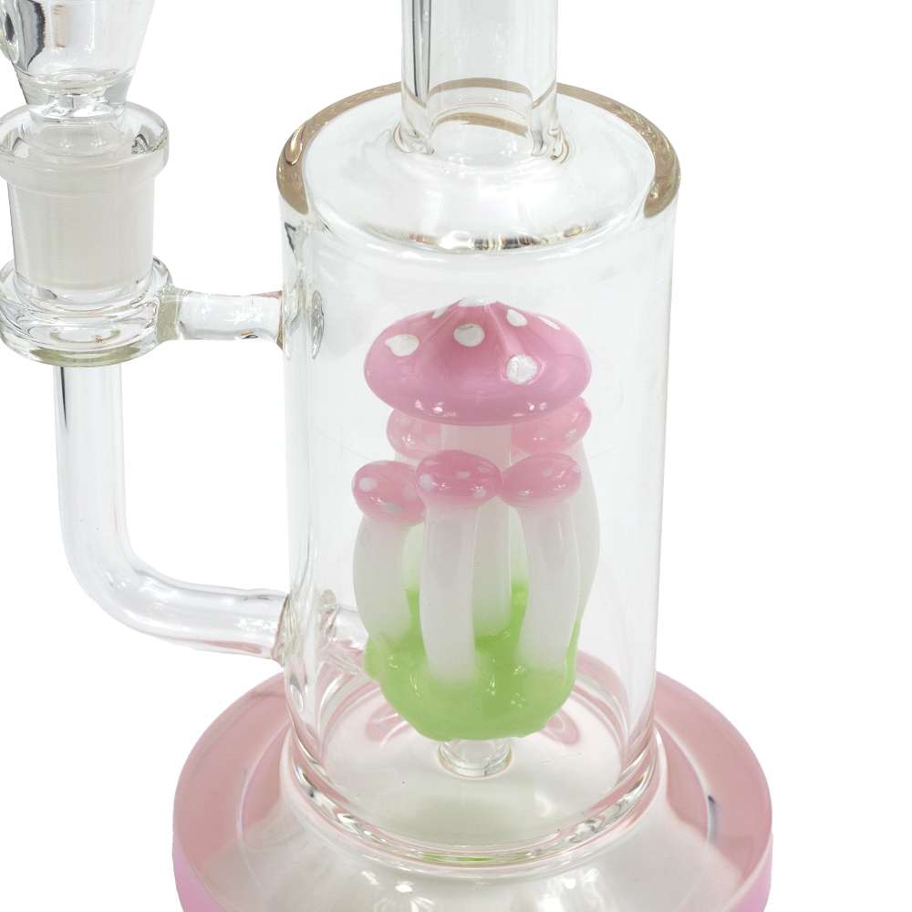 Grace Glass Pink Mushroom Percolator - Bong - 36cm / 18.8mm