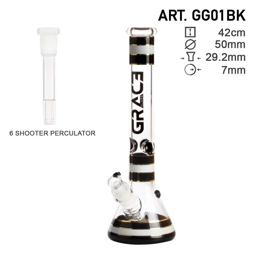 GRACE GLASS - Striped Series - Bong - 32cm / 29.2mm
